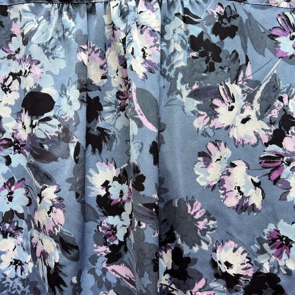 INC International Concepts Blue Gray White Floral Long Sleeve Top Women’s PXL - Picture 11 of 11